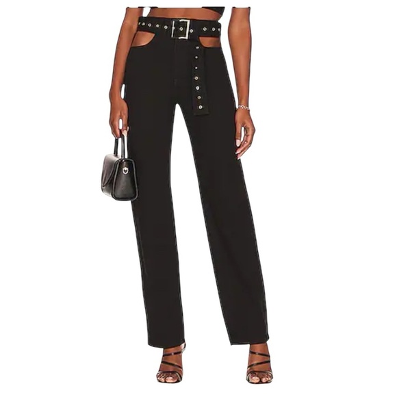 WeWoreWhat Denim - WEWOREWHAT Cut Out Straight in Black
Size 27 NWT Sold out on Revolve